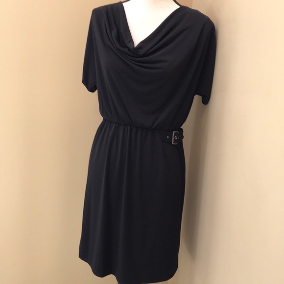 Laundry by Design Dresses & Skirts - Laundry By Design Black Cowl Neck Belted Dress